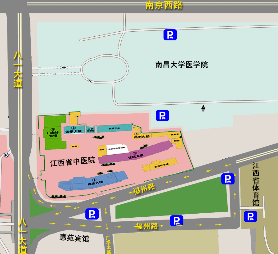 河南省中医院地图图片